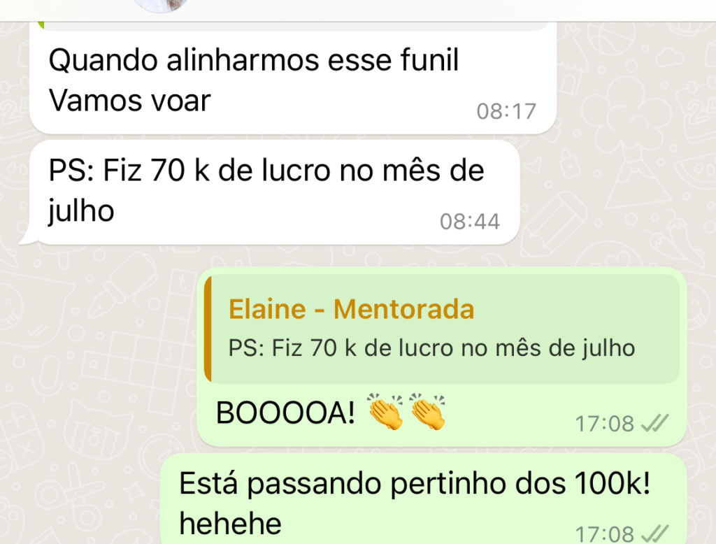 Depoimento de aluno
