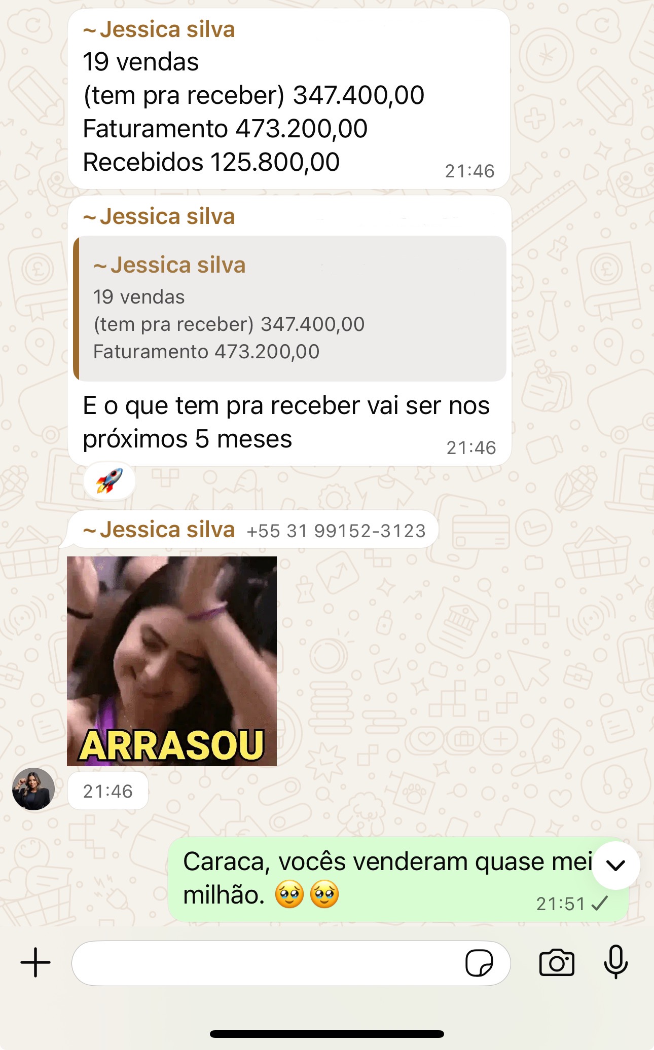 Depoimento de aluno